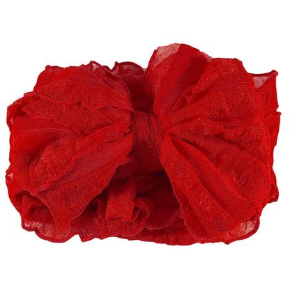 Rockin Royalty Bright Red Ruffled Headband P1034S