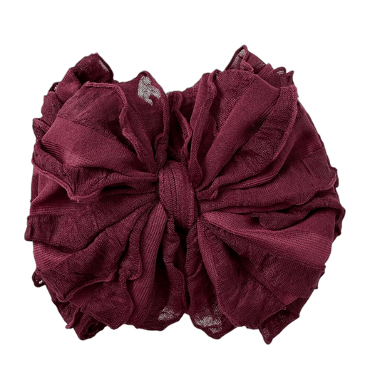 Rockin Royalty Maroon Ruffled Headband
