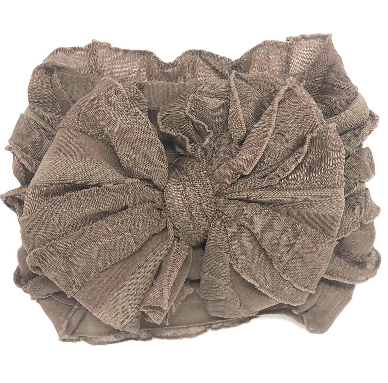 Rockin Royalty Mocha Ruffled Headband
