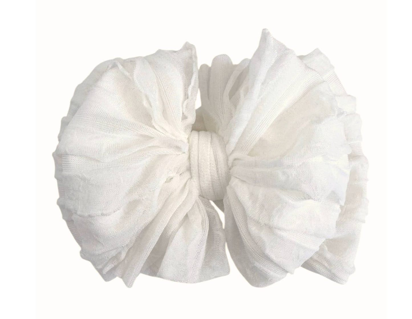 Rockin Royalty Off White Ruffled Headband