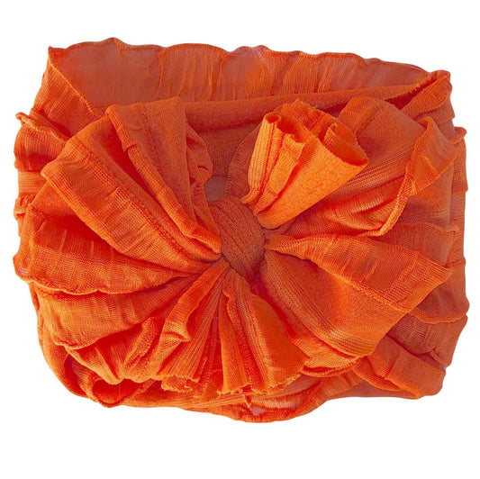 Rockin Royalty Orange Ruffled Headband