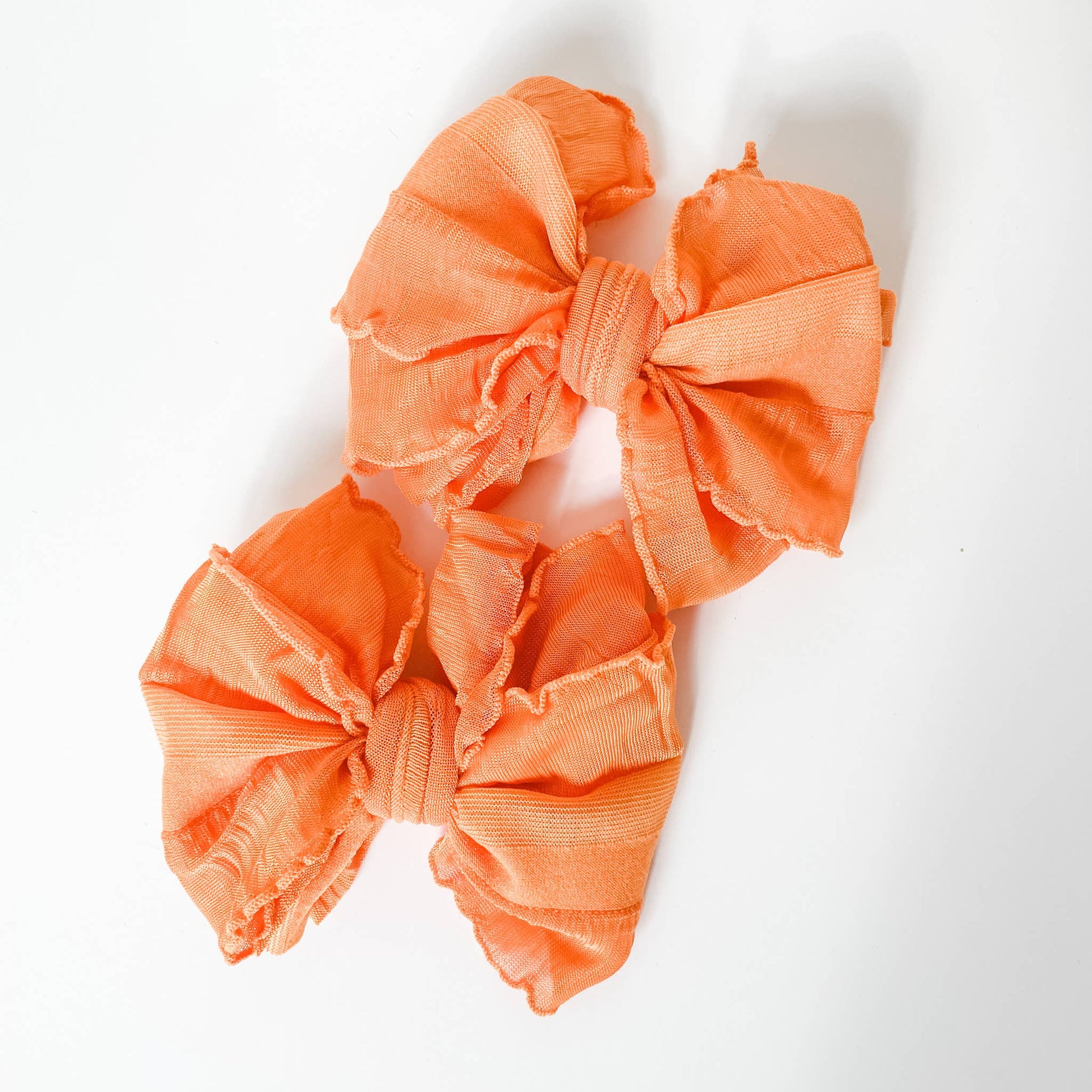 Rockin Royalty Ruffle Clip Set- Dreamsicle