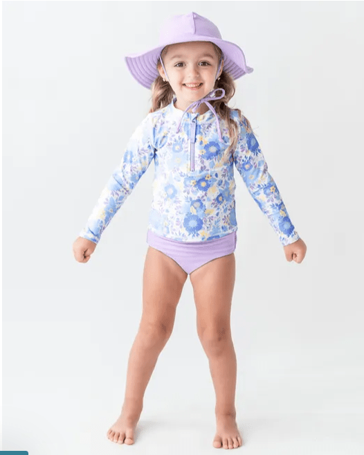 Ruffle Butts Lavender Swim Hat SPF