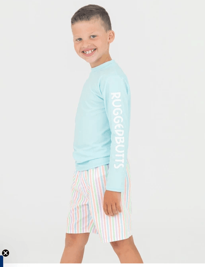 Ruffle Butts Spun Sugar Long Sleeve Rash Guard