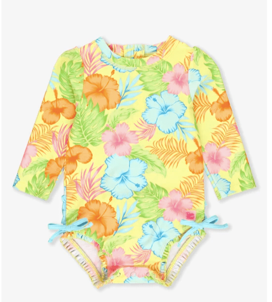 Ruffle Butts Ruffle Butts Happy Hula Rash Guard Suit