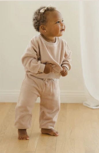 Ryle & Cru VELOUR RELAXED SWEATPANT BLUSH