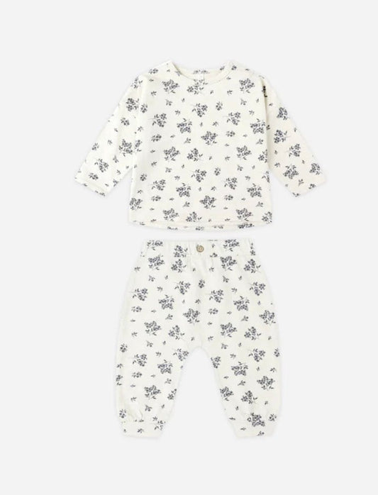 Ryle & Cru Tee & Pant set Blue Floral