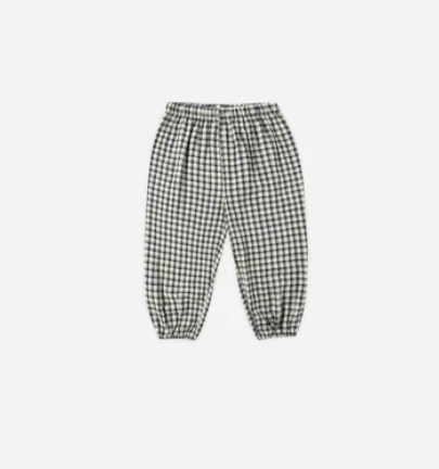 rylee and cru Navy Check Parachute Pant