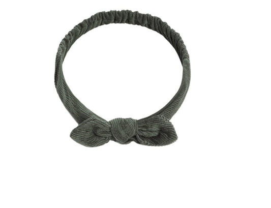 Rylee & cru BABY BOW HEADBAND EVERGREEN