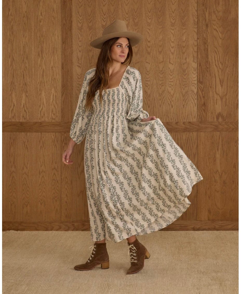 Rylee & Cru DELLA DRESS  GREEN VINES