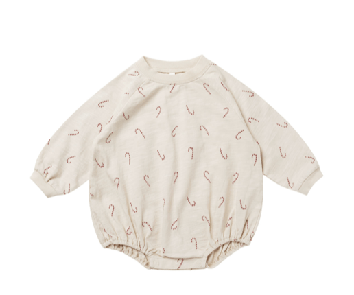 Rylee & Cru AW23 CREWNECK ROMPER CANDY CANE