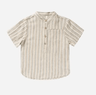 Rylee & Cru AW23 SHORT SLEEVE MASON SHIRT NAUTICAL STRIPE