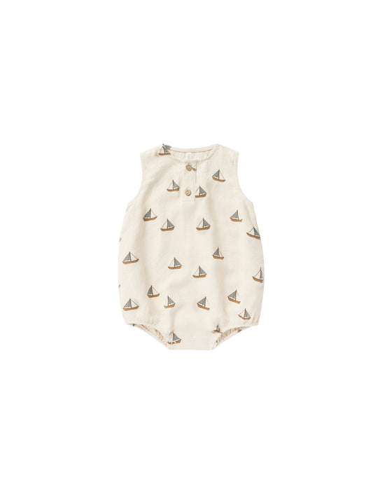 Rylee & Cru BEAU ROMPER  SAILBOATS