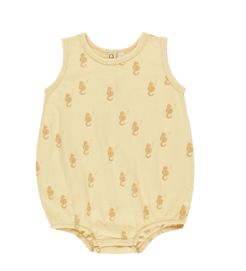 Rylee & Cru BUBBLE ONESIE SEAHORSES