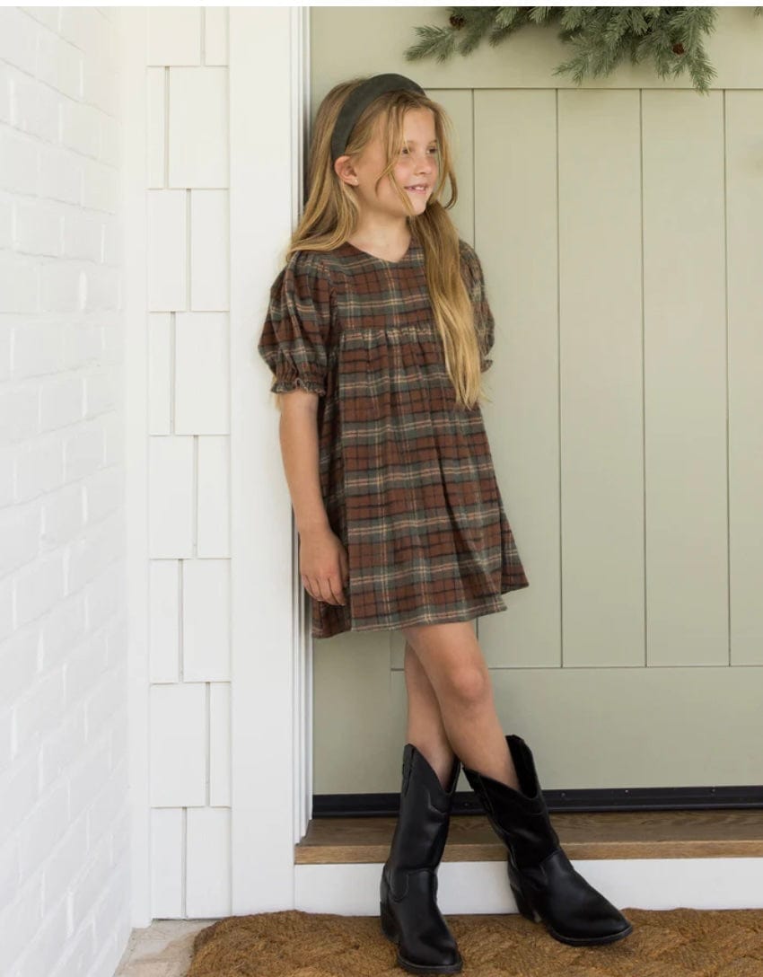 Rylee & Cru JOLENE DRESS HOLIDAY PLAID