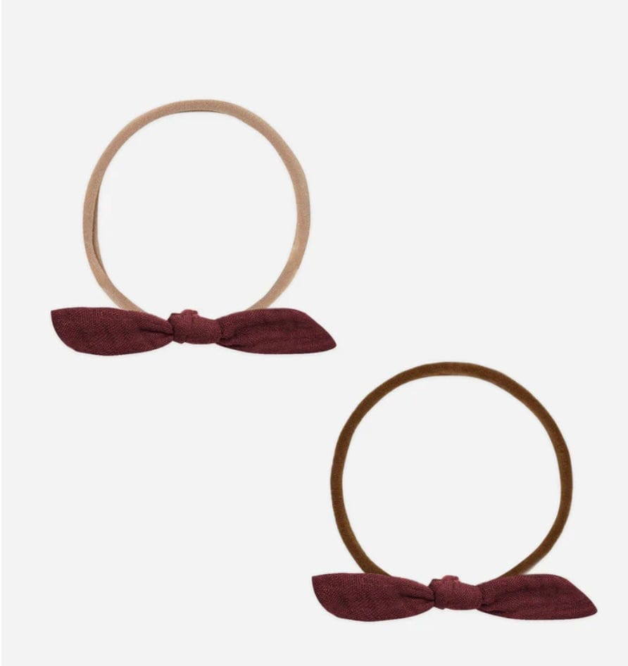 Rylee & Cru burgundy Little knot headband