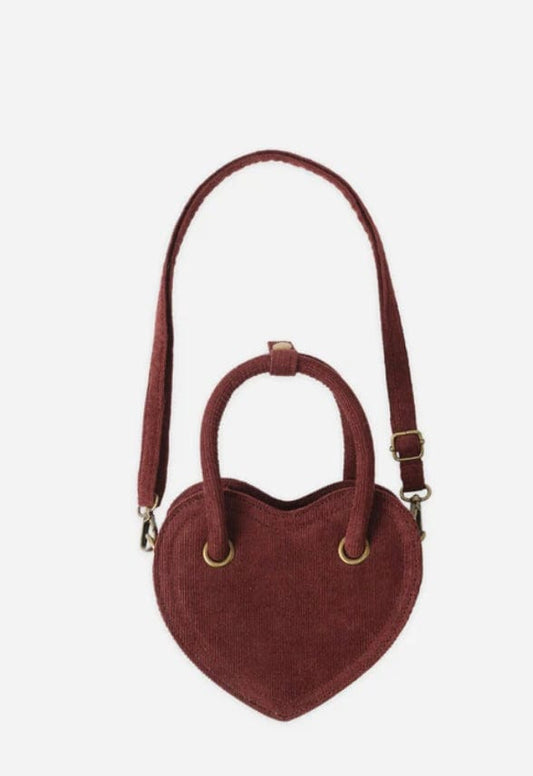Rylee & Cru Heart purse Burgundy