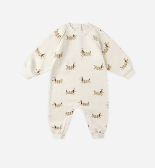 Rylee & Cru RAGLAN JUMPSUIT CHRISTMAS DOGS