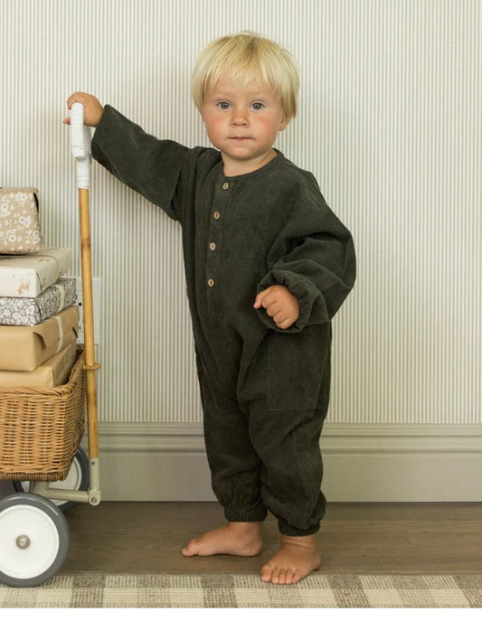 Rylee & Cru RELAXED WOVEN JUMPSUIT  EVERGREEN