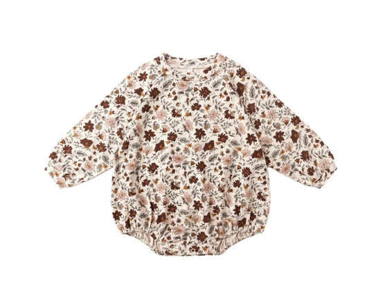 Rylee & Cru CREWNECK ROMPER  POSY