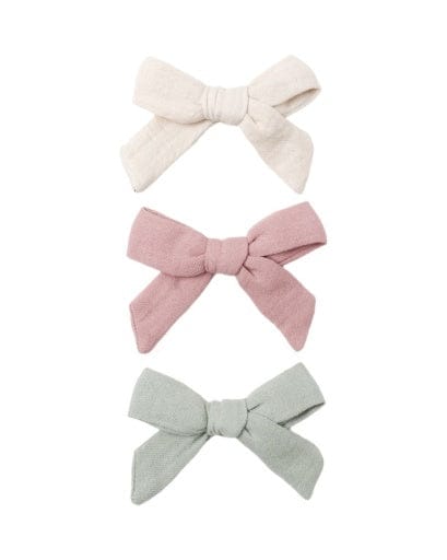 RYLEE + CRU LLC Rylee + Cru Llc Girls Accessories-headwear Bow W. Clip, Set Of 3 Natural, Mauve, Sage