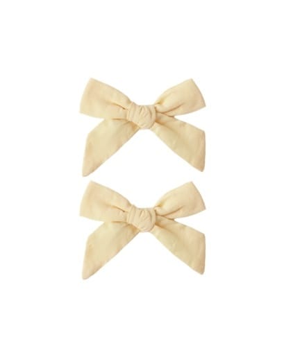 RYLEE + CRU LLC Rylee + Cru Llc Girls Accessories-headwear Bows, Set Of 2 Lemon
