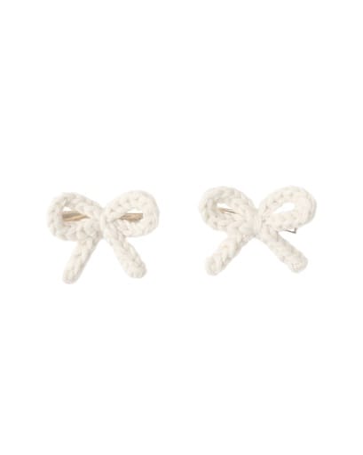 RYLEE + CRU LLC Rylee + Cru Llc Girls Accessories-headwear Crochet Bow Clips Ivory