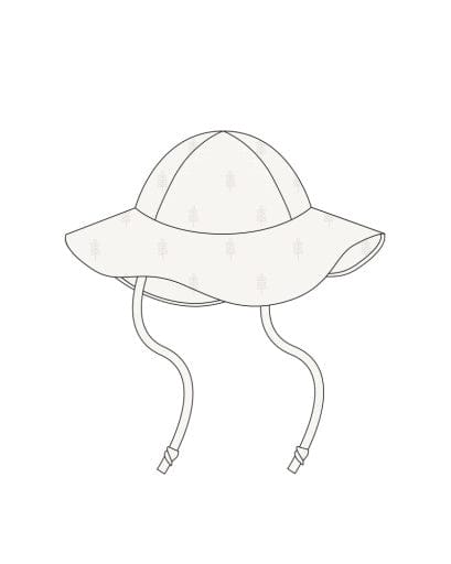 RYLEE + CRU LLC Rylee + Cru Llc Girls Accessories-headwear Floppy Sun Hat Ivory