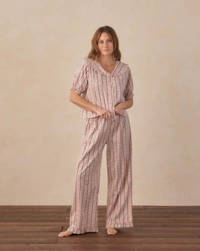 RYLEE + CRU LLC Rylee + Cru Llc Women Adult-womens Women's Ruffle Pajamas Candy Cane Lane