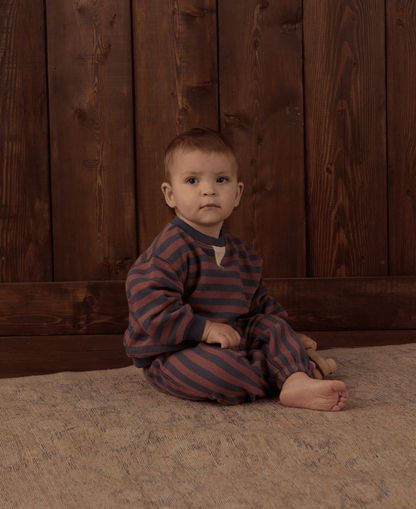 RYLEE + CRU LLC Relaxed Jogger Mulberry Stripe