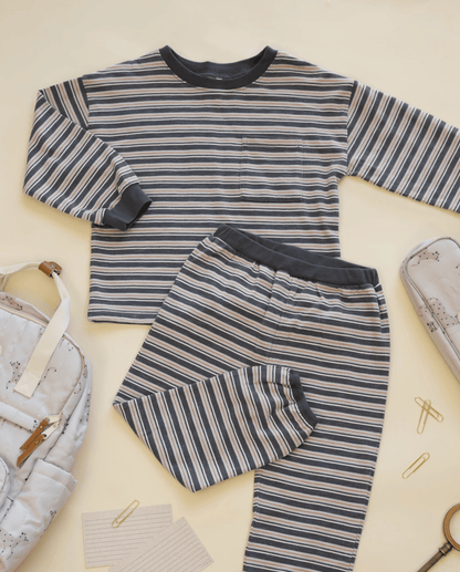 RYLEE + CRU LLC Relaxed Set Blue Stripe