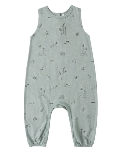RYLEE + CRU LLC Rylee + Cru Llc Boys Boys-bubbles Mills Jumpsuit Coastal