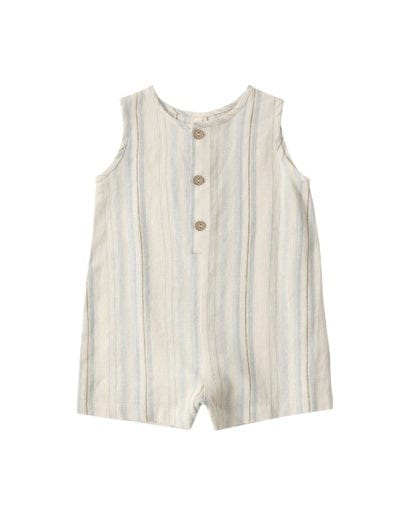 RYLEE + CRU LLC Rylee + Cru Llc Boys Boys-sets Mavrick Romper Sea Stripe