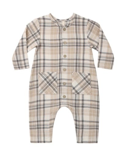 RYLEE + CRU LLC Rylee + Cru Llc Boys Boys-sets Pocketed Woven Jumpsuit Fall Plaid