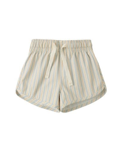 RYLEE + CRU LLC Rylee + Cru Llc Boys Boys-swim Boys Swim Short Blue + Butterscotch Stripe