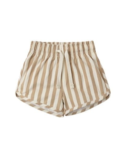 RYLEE + CRU LLC Rylee + Cru Llc Boys Boys-swim Boys Swim Short Retro Latte Stripe