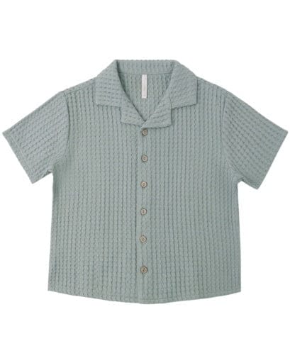 RYLEE + CRU LLC Lapel Collar Shirt Sea Green