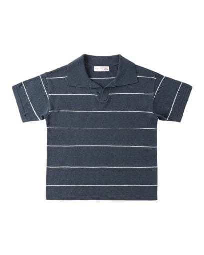 RYLEE + CRU LLC Rylee + Cru Llc Boys Boys-tops Chandler Knit Polo Navy Stripe