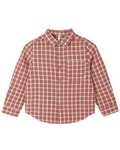 RYLEE + CRU LLC Rylee + Cru Llc Boys Boys-tops Collared Long Sleeve Shirt Vintage Plaid