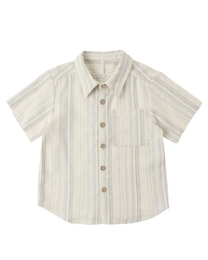 RYLEE + CRU LLC Rylee + Cru Llc Boys Boys-tops Collared Short Sleeve Shirt Sea Stripe