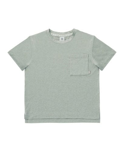 RYLEE + CRU LLC Rylee + Cru Llc Boys Boys-tops Cove Essential Pocket Tee Heathered Sea Green