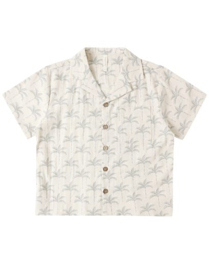 RYLEE + CRU LLC Rylee + Cru Llc Boys Boys-tops Lapel Collar Shirt Palm Trees