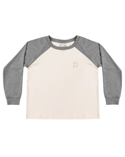 RYLEE + CRU LLC Rylee + Cru Llc Boys Boys-tops Long Sleeve Raglan Tee Dark Heathered Grey