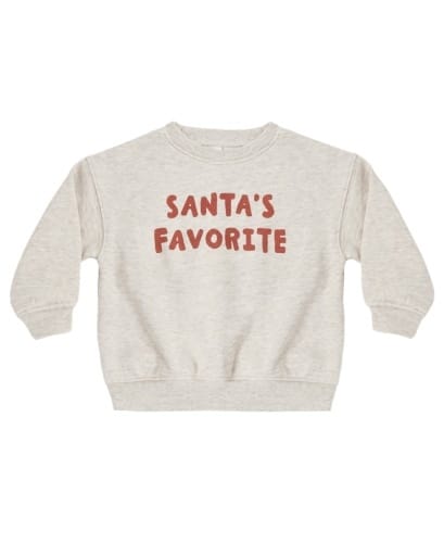 RYLEE + CRU LLC Rylee + Cru Llc Boys Boys-tops Relaxed Sweatshirt Santa's Favorite