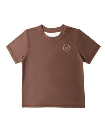 RYLEE + CRU LLC Rylee + Cru Llc Boys Boys-tops Short Sleeve Rashguard Chocolate