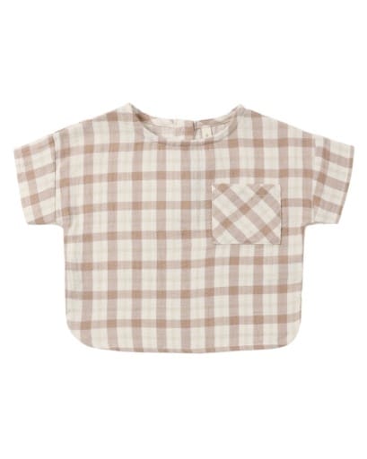 RYLEE + CRU LLC Rylee + Cru Llc Boys Boys-tops Woven Boxy Top Rustic Plaid