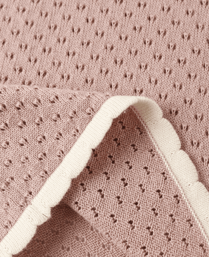 RYLEE + CRU LLC Pointelle Knit Pant Rosewood