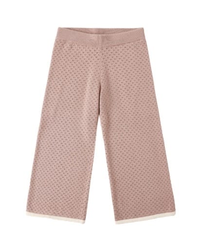 RYLEE + CRU LLC Rylee + Cru Llc Girls Girls-bottoms Pointelle Knit Pant Rosewood