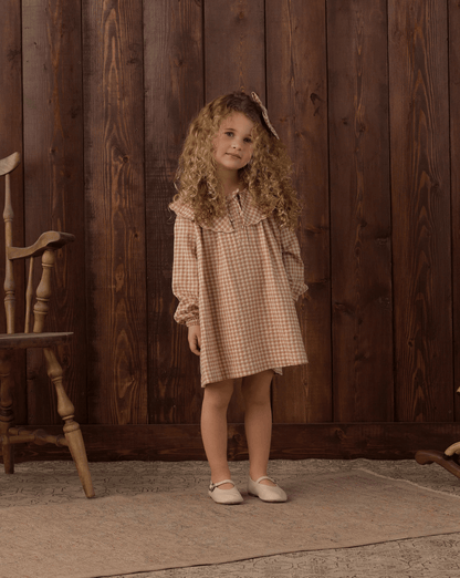 RYLEE + CRU LLC Collette Mini Dress Fawn Gingham