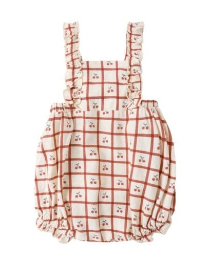 RYLEE + CRU LLC Rylee + Cru Llc Girls Girls-bubbles Chiara Romper Cherry Check